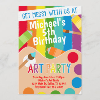 Malerei Art Party Geburtstag Einladung