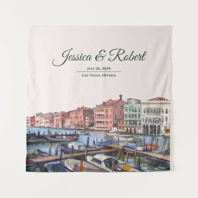 Malerei auf dem Canale Grande, Venedig, Italien Ho Wandteppich (Vorderseite)