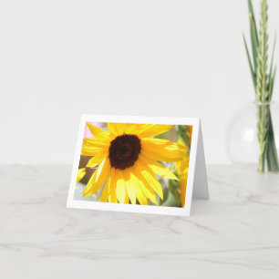 Malerei auf digitales Foto von Sonnenblumen Dankeskarte
