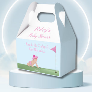 Malerei auf Golf Baby Girl Sweet Caddy Baby Dusche Geschenkschachtel