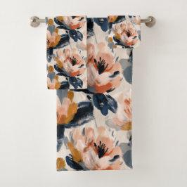 Malerei Blumen Botanisches Handtuch Badhandtuch Set