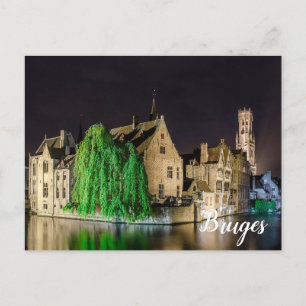 Malerei Brügge Altstadt und Belfry Tower Postc Postkarte