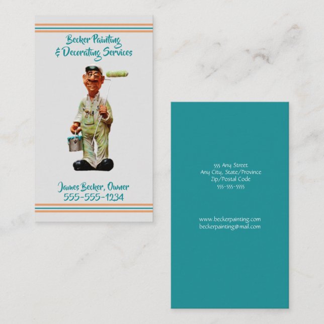 Malerei - Dekorieren - Maler-Visitenkarte Visitenkarte (Vorne/Hinten)