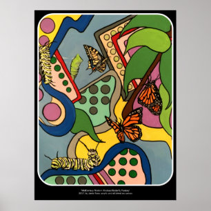 Malerei der Abstrakten Schmetterlingsfabrik aus de Poster