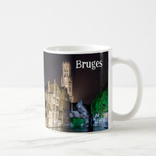 Malerei der Brügger Altstadt und des Belfry-Turms Kaffeetasse