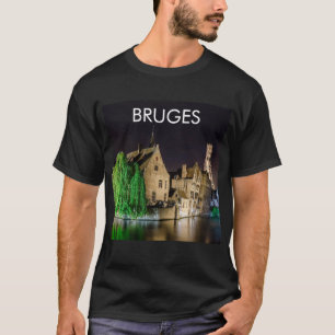 Malerei der Brügger Altstadt und des Belfry-Turms T-Shirt