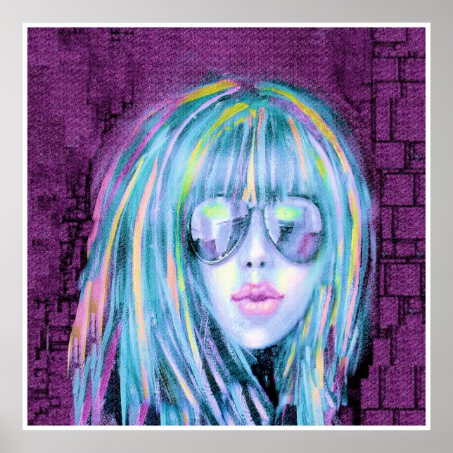 Malerei der jungen Frau von heute 2 Poster (Vorne)