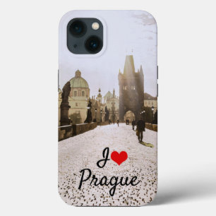 Malerei der Karlsbrücke in Prag bei Sonnenaufgang Case-Mate iPhone Hülle