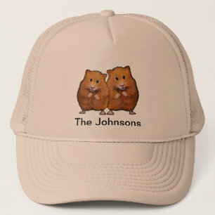 Malerei der NIEDLICHEN HAMSTER-PAARE: Truckerkappe
