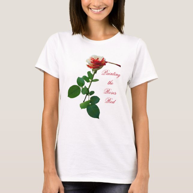 Malerei der Rose Rot 5 T - Shirt (Vorderseite)