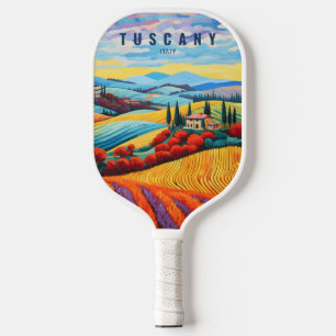 Malerei der Toskana bei Sonnenuntergang Italien Pickleball Schläger