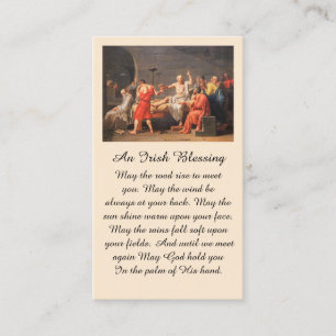 Malerei des antiken Beileids Prayer Card Visitenkarte