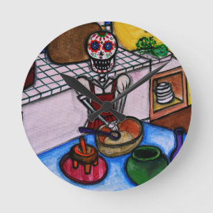 MALEREI DES CALAVERA LA-COCINERA LA-JEFA RUNDE WANDUHR