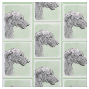 Malerei des irischen Wolfhound-2 - niedliche Stoff