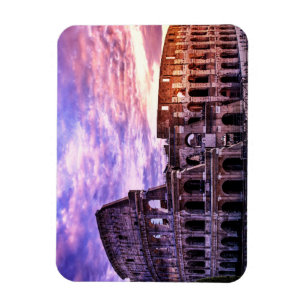 Malerei des Kolosseums in Rom bei Sonnenuntergang Magnet