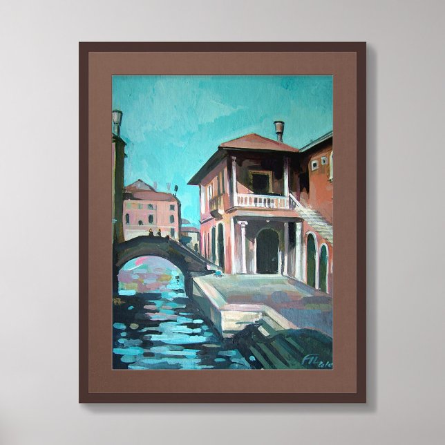 Malerei des Rialto Fischmarktes, Venedig, Italien Poster (Von Creator hochgeladen)