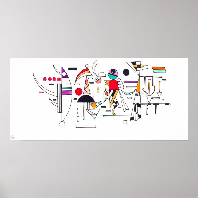 Malerei "Easy Together" von Kandinsky Poster (Vorne)