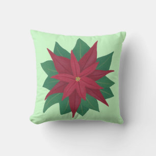 Malerei einer Poinsettia Blume Weihnachtskissen Kissen