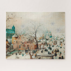 Malerei einer Weihnachtsstadt Puzzle