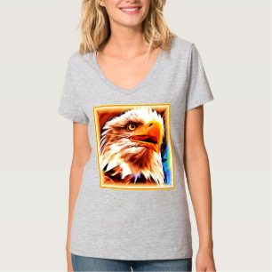 Malerei eines Atemberaubenden Adlergesichts. Jetzt T-Shirt