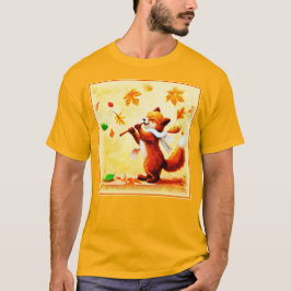 Malerei eines glücklichen singenden Rotfuchs. Jetz T-Shirt