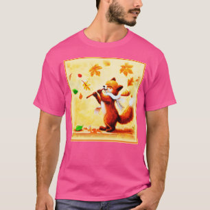 Malerei eines glücklichen singenden Rotfuchs. Jetz T-Shirt