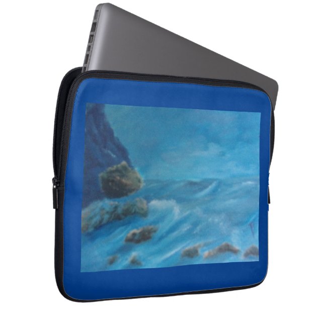 Malerei eines Ozeanschlauches Laptopschutzhülle (Vorne Rechts)