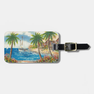 Malerei eines Segelboots in Hawaii Gepäckanhänger