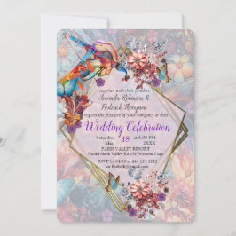 Malerei Fantasy-Blume zum Ausdruck der Natur Einladung