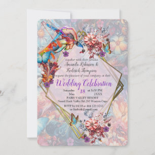 Malerei Fantasy-Blume zum Ausdruck der Natur Einladung