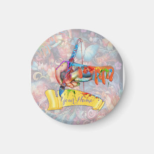 Malerei Fantasy-Blume zum Ausdruck der Natur Magnet