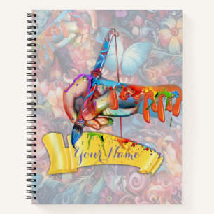 Malerei Fantasy-Blume zum Ausdruck der Natur Notizbuch