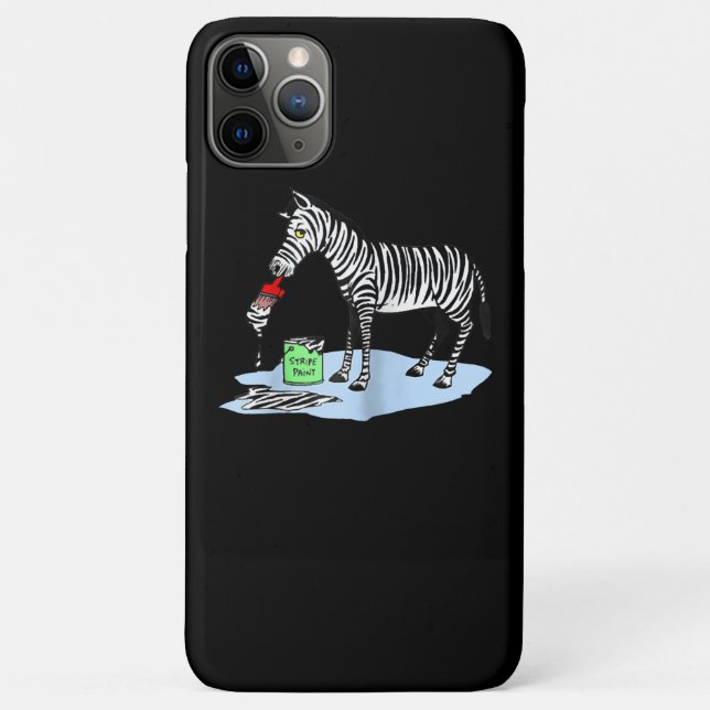 Malerei | Funny Cartoon Zebra Painting Case-Mate iPhone Hülle (Rückseite)
