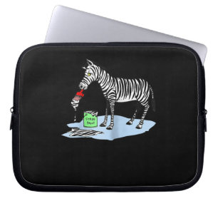 Malerei   Funny Cartoon Zebra Painting Laptopschutzhülle