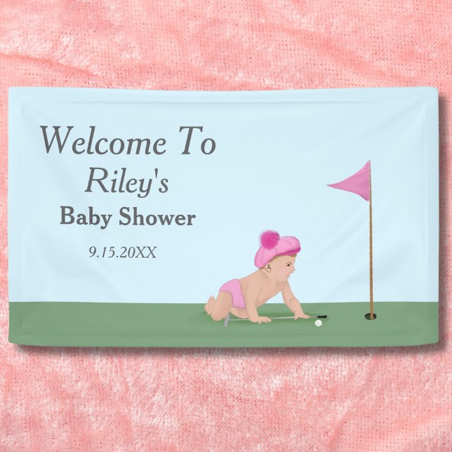 Malerei Golf Baby Girl Sweet Caddy Begrüßung Banner (Von Creator hochgeladen)