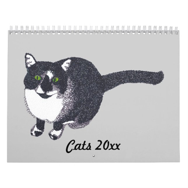 Malerei-Grafik des Katzen-Kalenders 20xx Kalender (Titelbild)