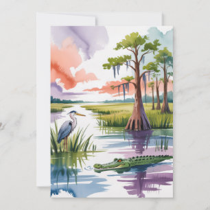 Malerei im Nationalpark Everglades Feiertagskarte