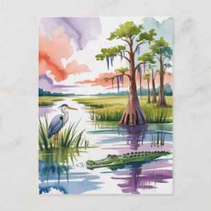 Malerei im Nationalpark Everglades Postkarte