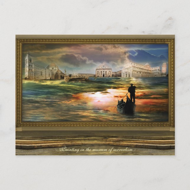 Malerei im surrealistischen Museum Postkarte (Vorderseite)