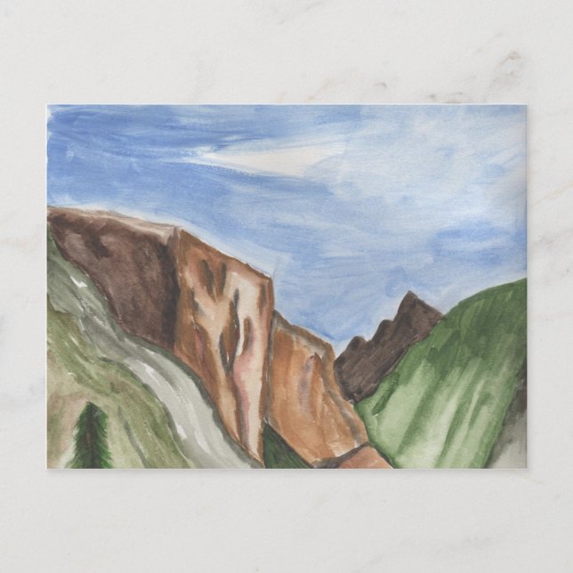 Malerei im Yosemite-Tal Postkarte (Vorderseite)