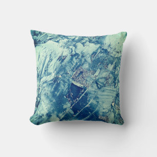 Malerei in Blau und Weiß Kissen