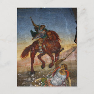 Malerei in einer griechischen Kirche auf einer Pos Postkarte
