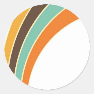 Malerei in Retrofarben Runder Aufkleber