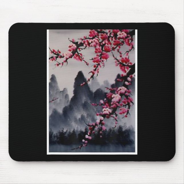 Malerei | Japanischer Kunstkreuz Blossom Mousepad (Vorne)