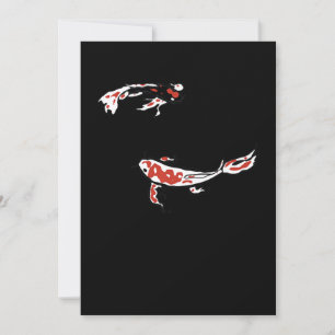 Malerei  Koi Carp Minimal Art Painting Meditation Feiertagskarte