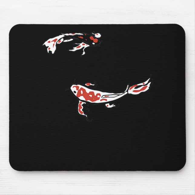 Malerei |Koi Carp Minimal Art Painting Meditation Mousepad (Vorne)