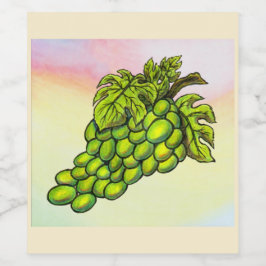 Malerei köstlichen grünen Weinkultur Weinetikett