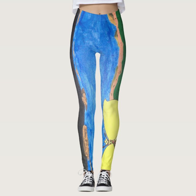 Malerei Legging Leggings (Vorderseite)