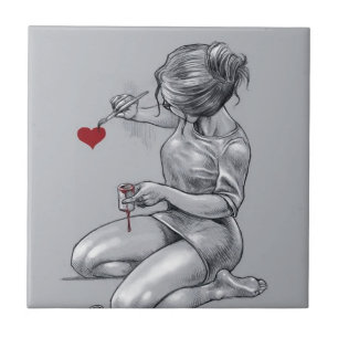 Malerei-Liebe Fliese