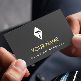 Malerei Maler Eleganter Klassischer Pinsel Minimal Visitenkarte